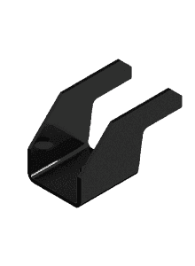 GSE In Roof - Single End Clamp V2023 - H16 - Steel - Black w/EPDM Foam Attached